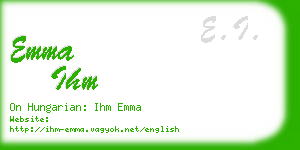 emma ihm business card
